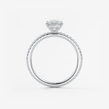 Marquise Pave Lab Grown Diamond Engagement Ring