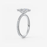 Marquise Pave Lab Grown Diamond Engagement Ring