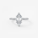 Marquise Pave Lab Grown Diamond Engagement Ring