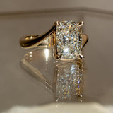1.0 - 3.0 CT Elongated Cushion Shaped Lab Grown Diamond Soliatire Style Engagement Ring