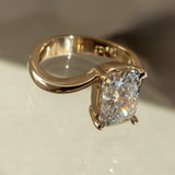 1.0 - 3.0 CT Elongated Cushion Shaped Lab Grown Diamond Soliatire Style Engagement Ring