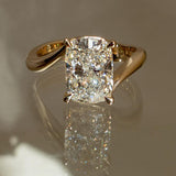 1.0 - 3.0 CT Elongated Cushion Shaped Lab Grown Diamond Soliatire Style Engagement Ring