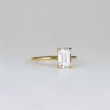 Emerald Lab Grown Diamond Solitaire Engagement Ring