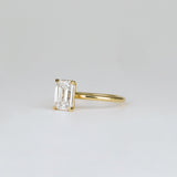 Emerald Lab Grown Diamond Solitaire Engagement Ring