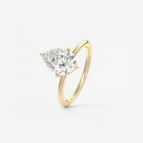 Pear Solitaire Lab Grown Diamond Engagement Ring