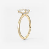 Pear Hidden Halo Lab Grown Diamond Engagement Ring