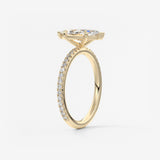 Marquise Pave Lab Grown Diamond Engagement Ring