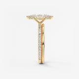 Marquise Pave Lab Grown Diamond Engagement Ring