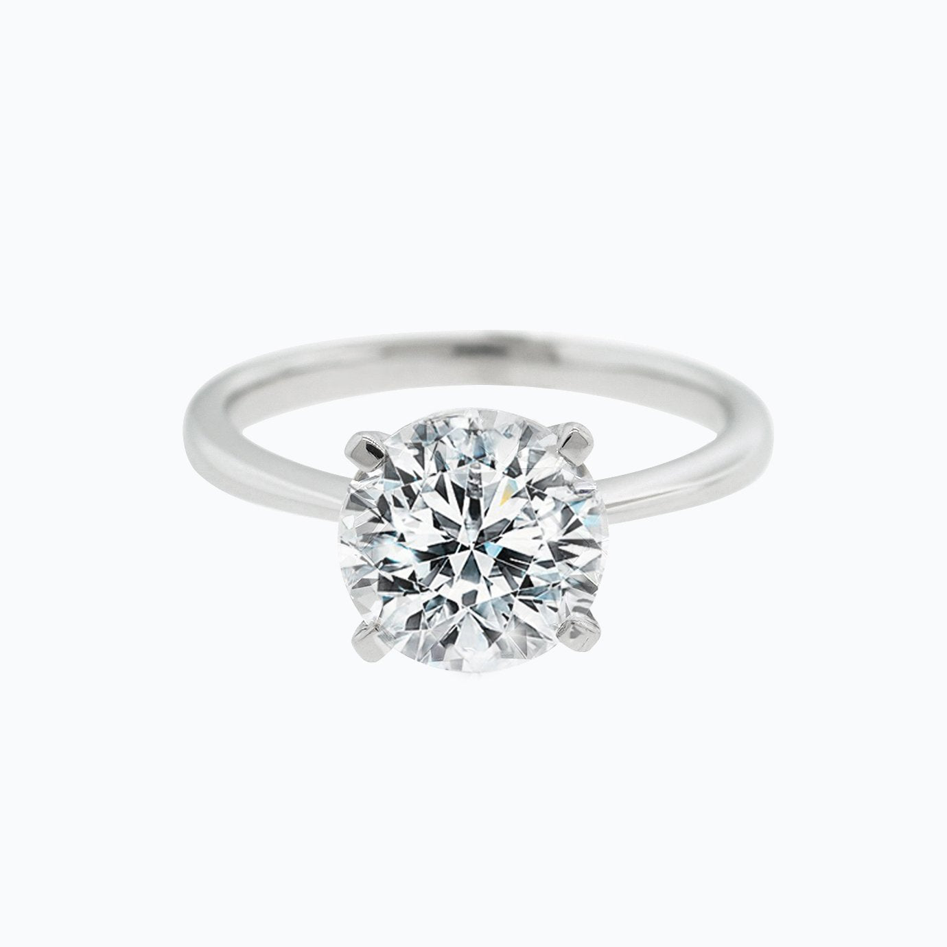 1.50 CT Round Shaped Moissanite Solitaire Engagement Ring 1