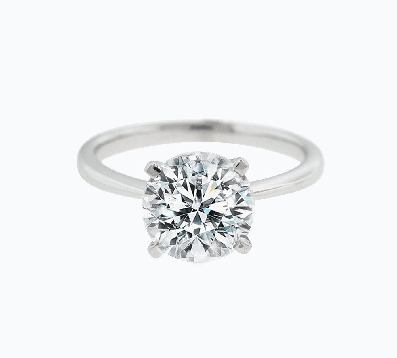1.50 CT Round Shaped Moissanite Solitaire Engagement Ring 3