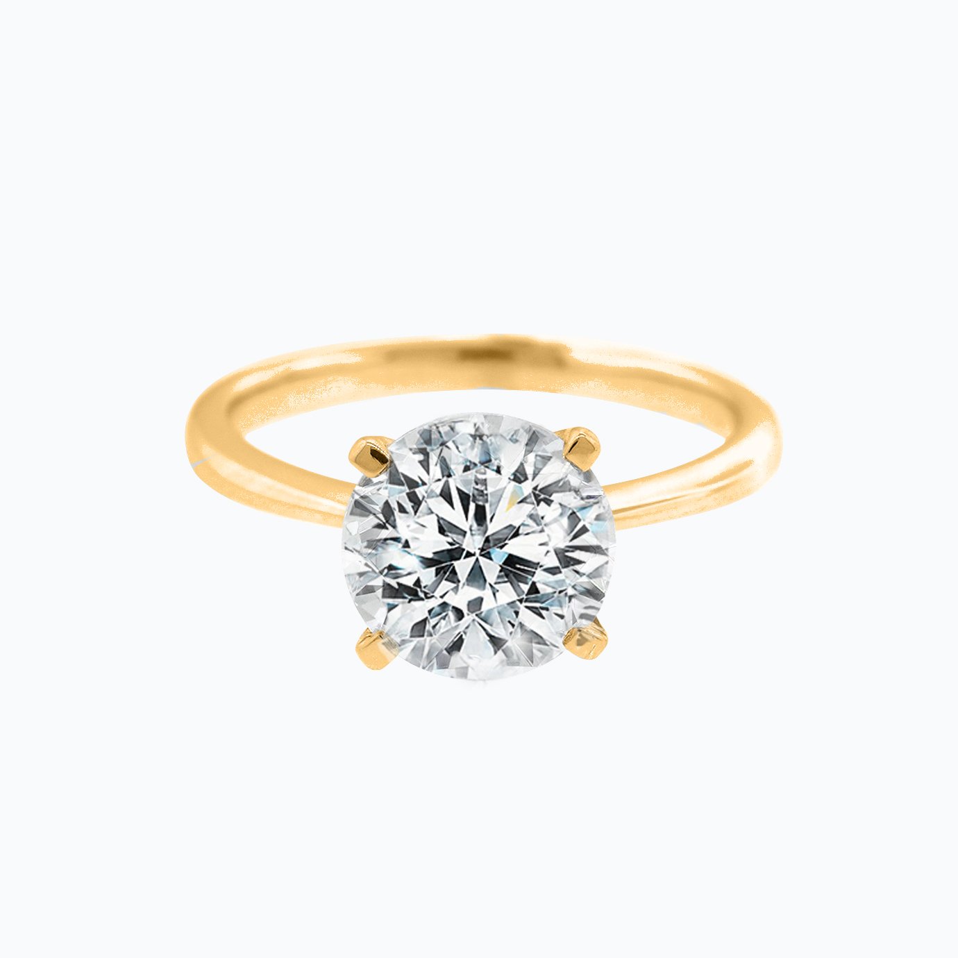 1.50 CT Round Shaped Moissanite Solitaire Engagement Ring 7