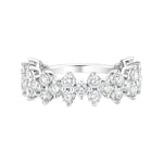 2.0 CT Round Shaped Moissanite Cluster Wedding Band 1