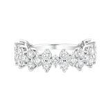 2.0 CT Round Shaped Moissanite Cluster Wedding Band 1