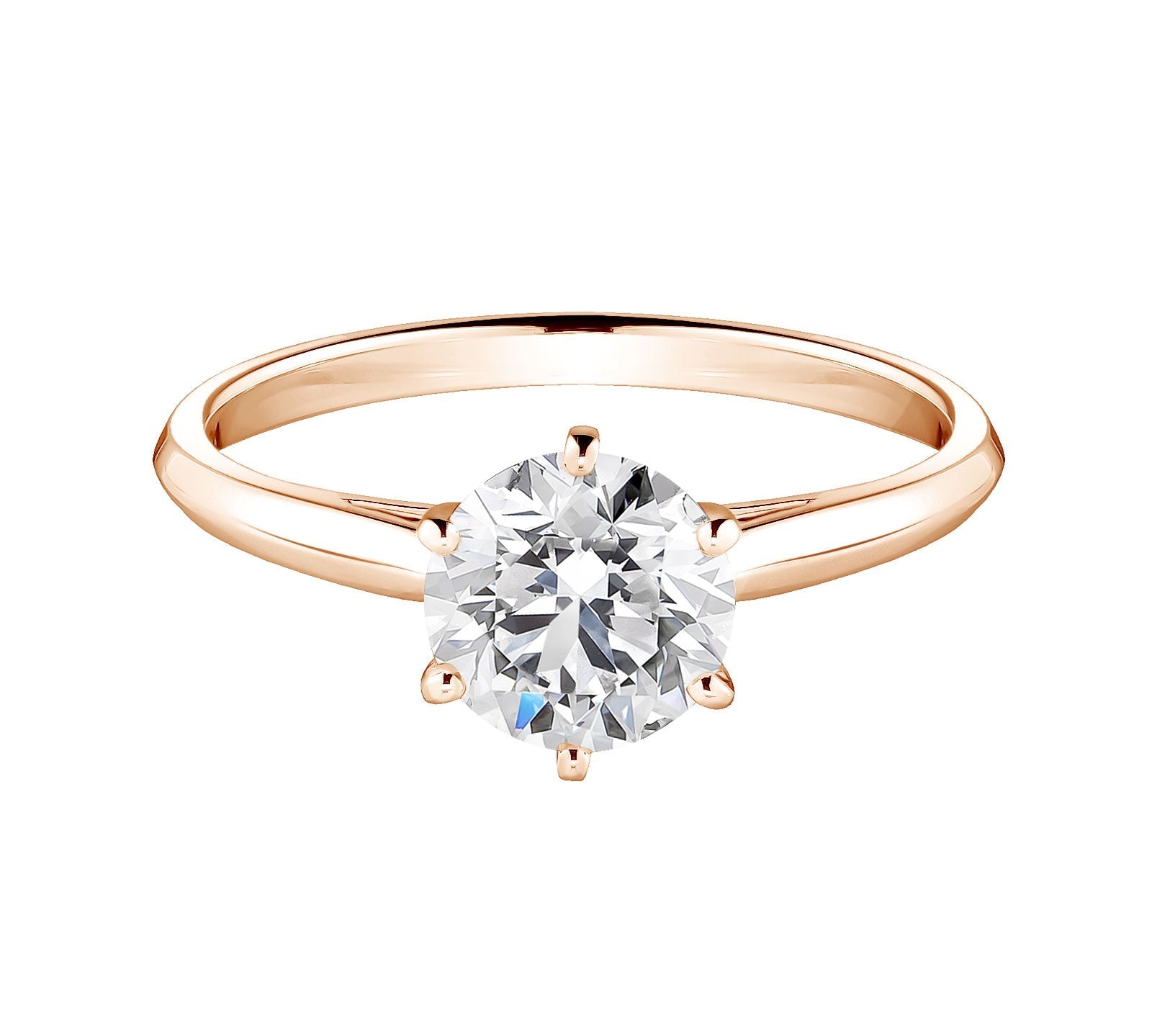 1.20 CT Round Shaped Moissanite Solitaire Engagement Ring 1