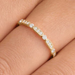 0.30 CT Round Shaped Moissanite Minimalist Wedding Band 3