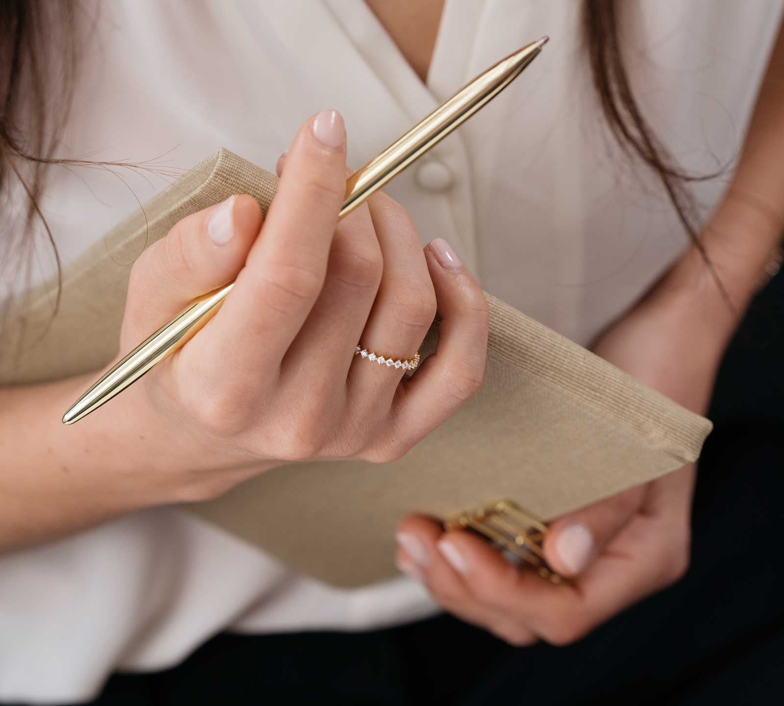 0.35 CT Round Shaped Moissanite Half Eternity Wedding Band 3