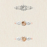 0.50 CT Round Shaped Moissanite Three Stones Engagement Ring 6