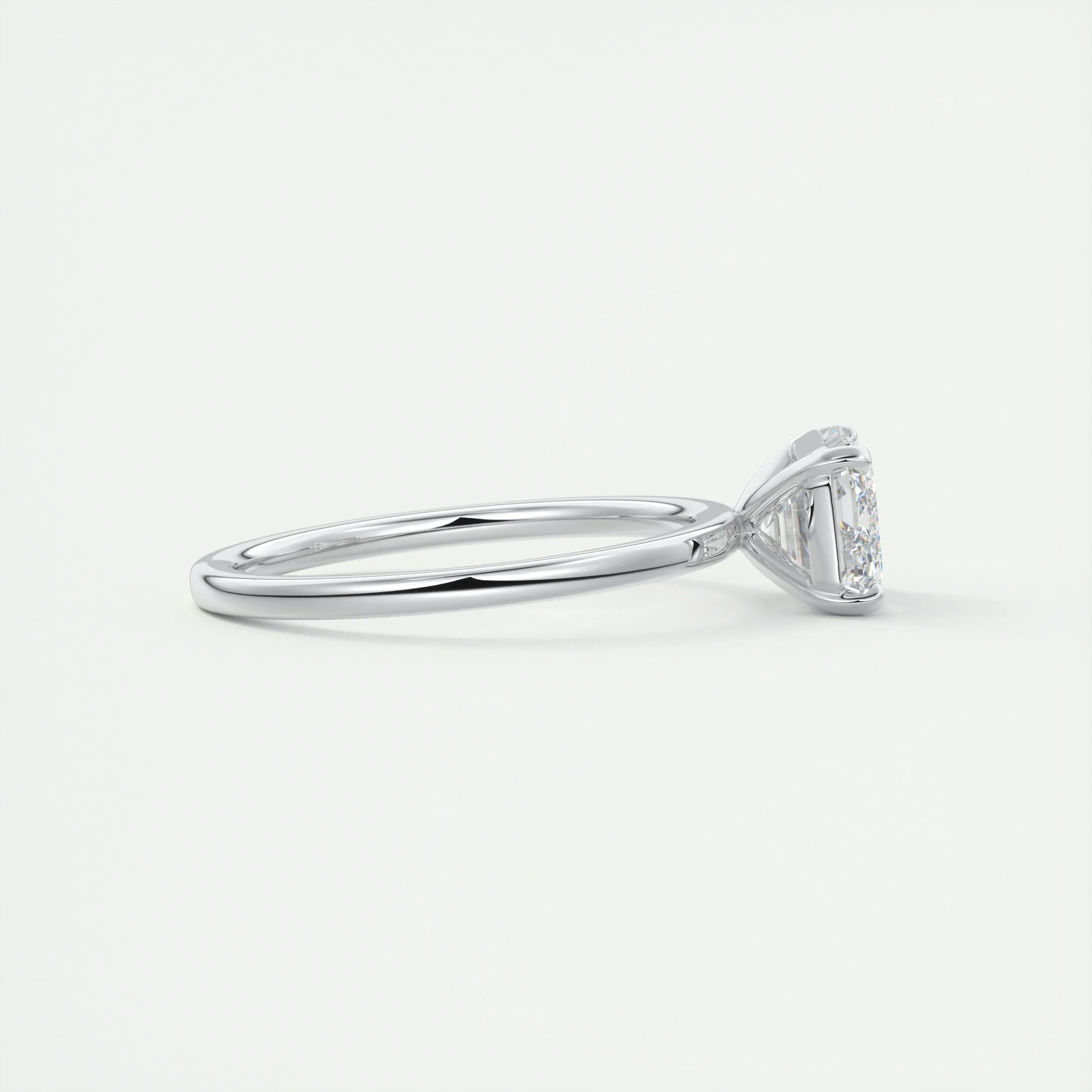2 CT Emerald Solitaoire CVD F/VS1 Diamond Engagement Ring 3