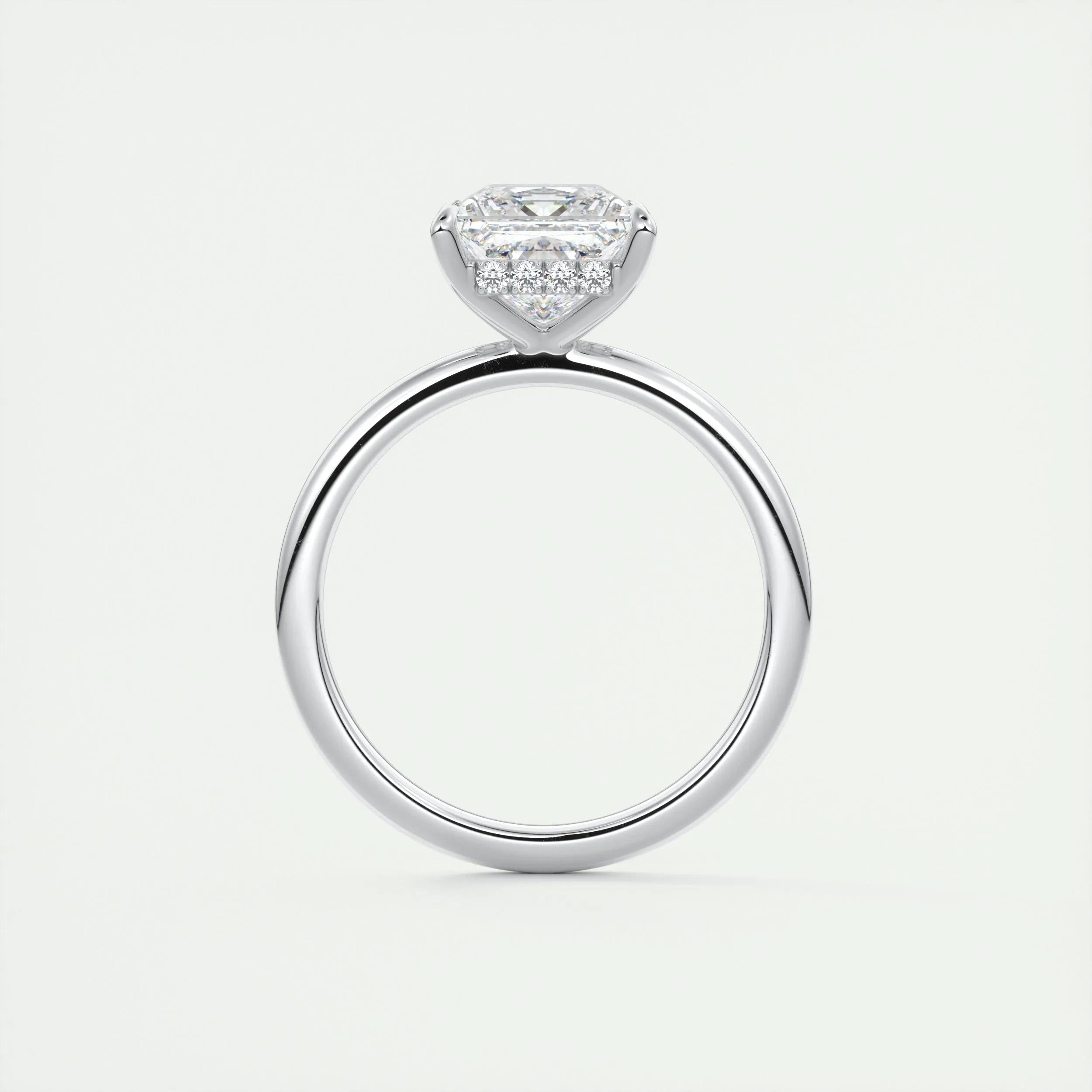2 CT Princess Hidden Halo CVD F/VS1 Diamond Engagement Ring 7