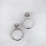 3.40 CT Oval Solitaire Hidden Halo & Pave Moissanite Engagement Ring 5