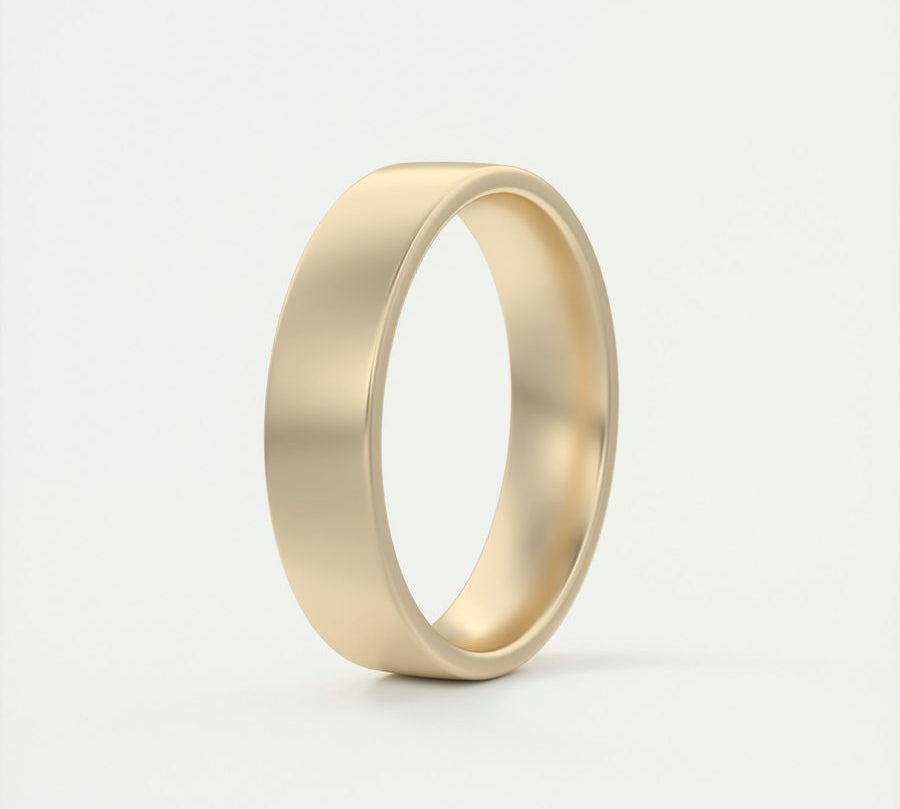 Classic Satin-Finish Yellow Gold Men's Band 3