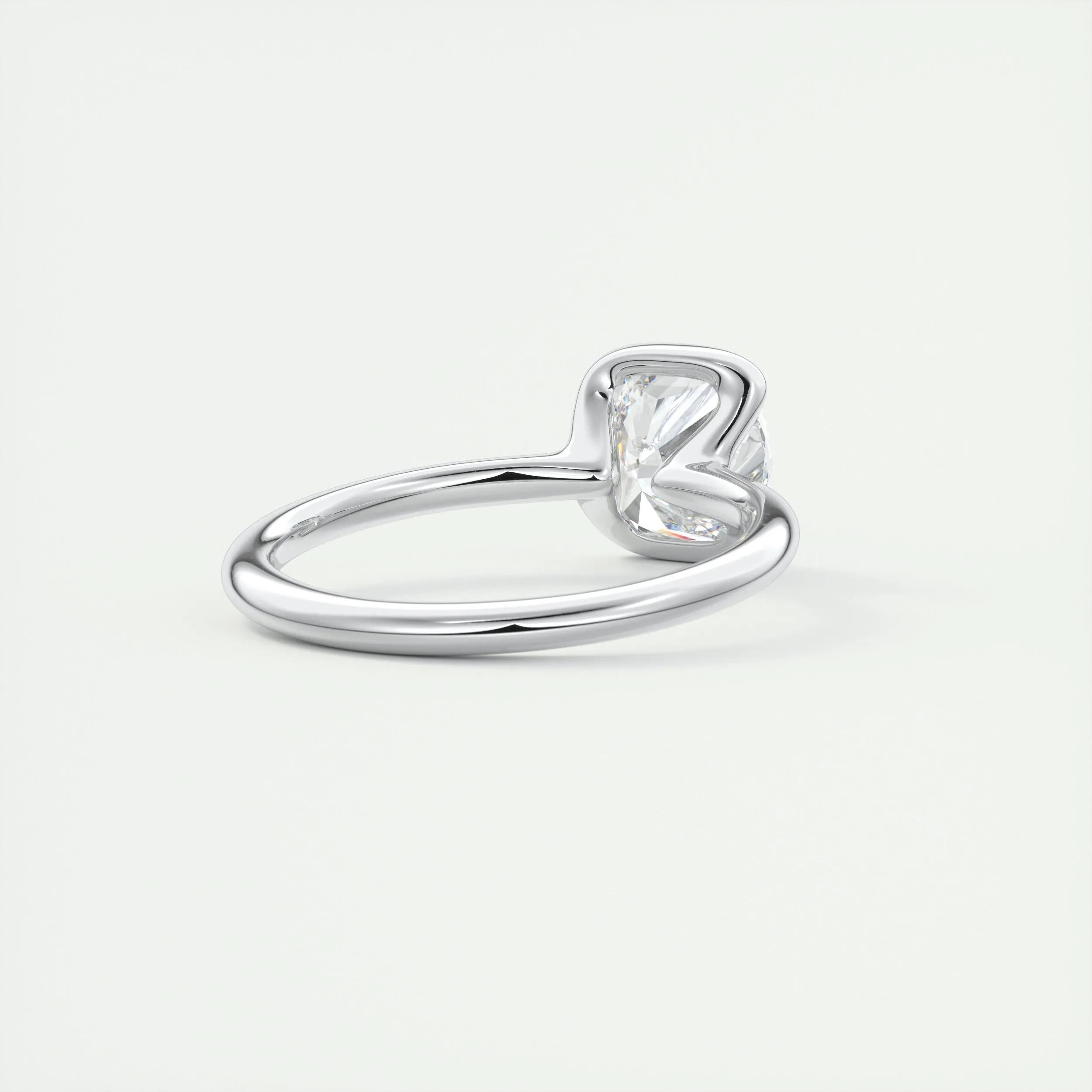 2 CT Cushion Half Bezel CVD F/VS1 Diamond Engagement Ring 4