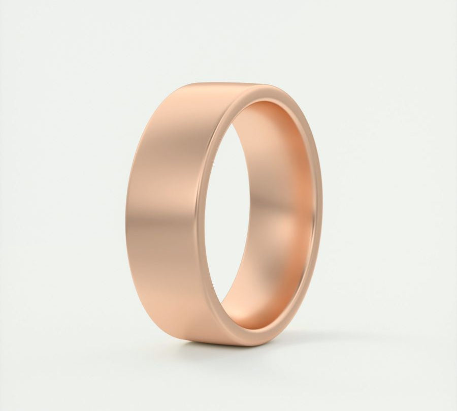 Satin-Finish Rose Gold Regular Men's Band 3