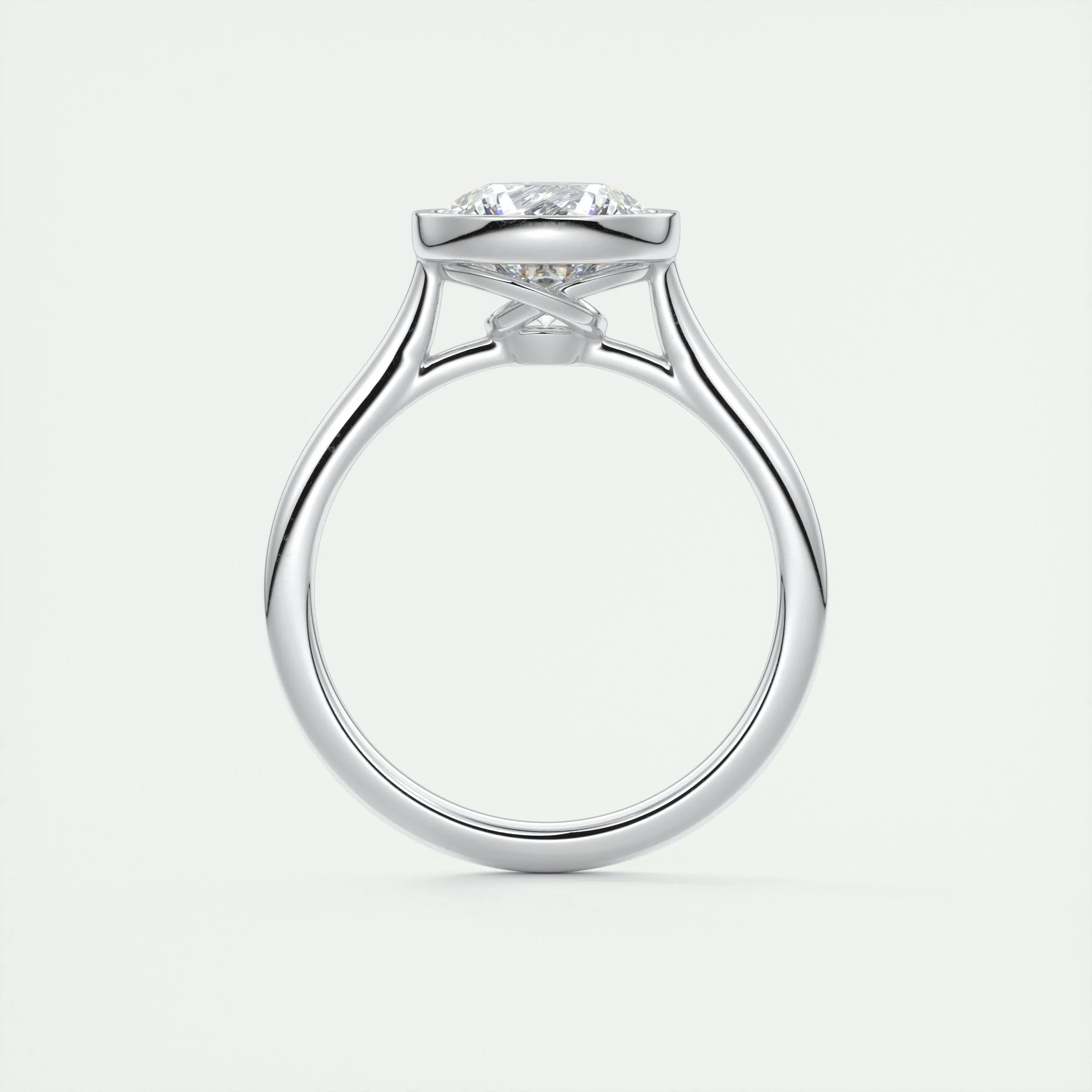 2 CT Round Bezel CVD F/VS1 Diamond Engagement Ring 6