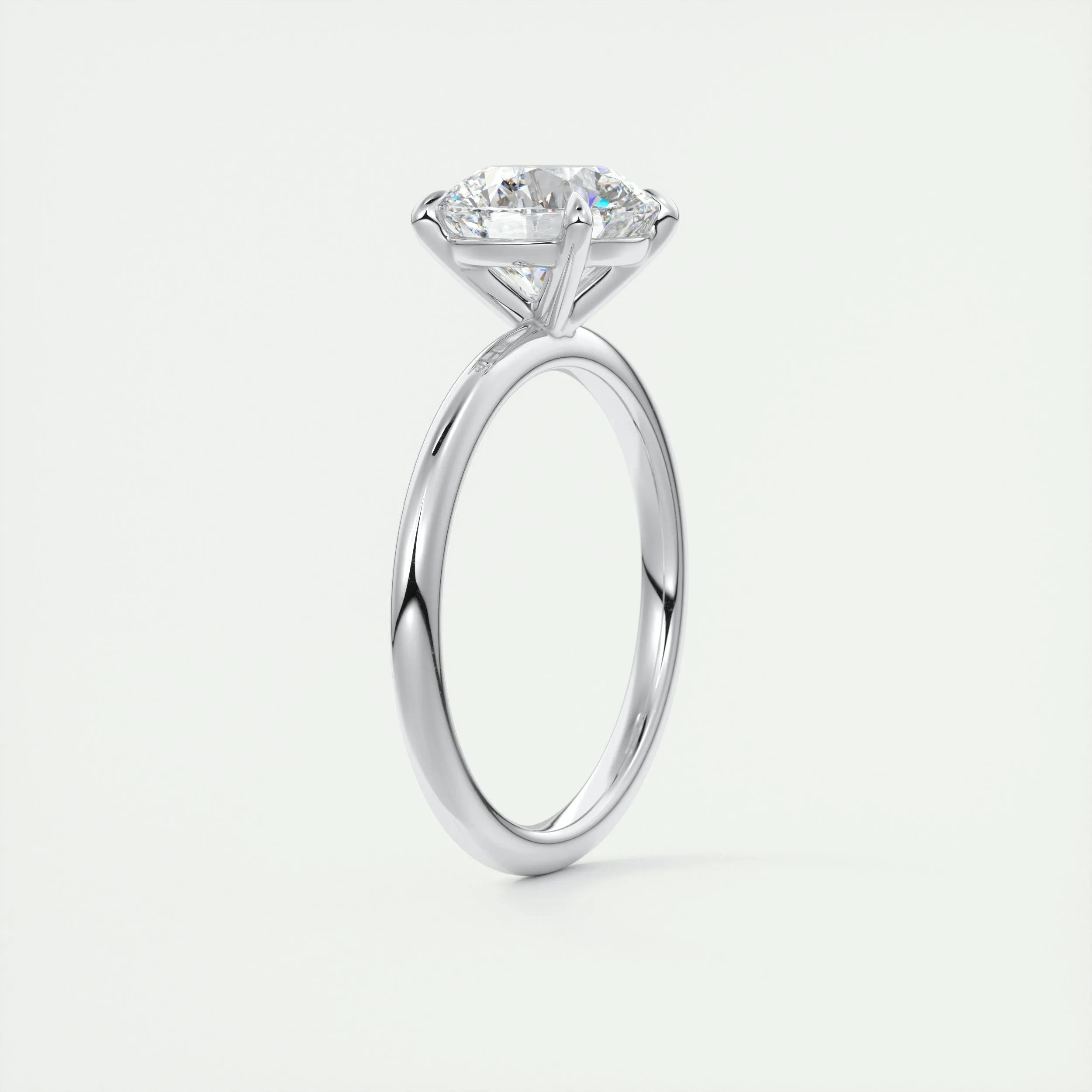 2 CT Round Solitaire CVD F/VS1 Diamond Engagement Ring 6