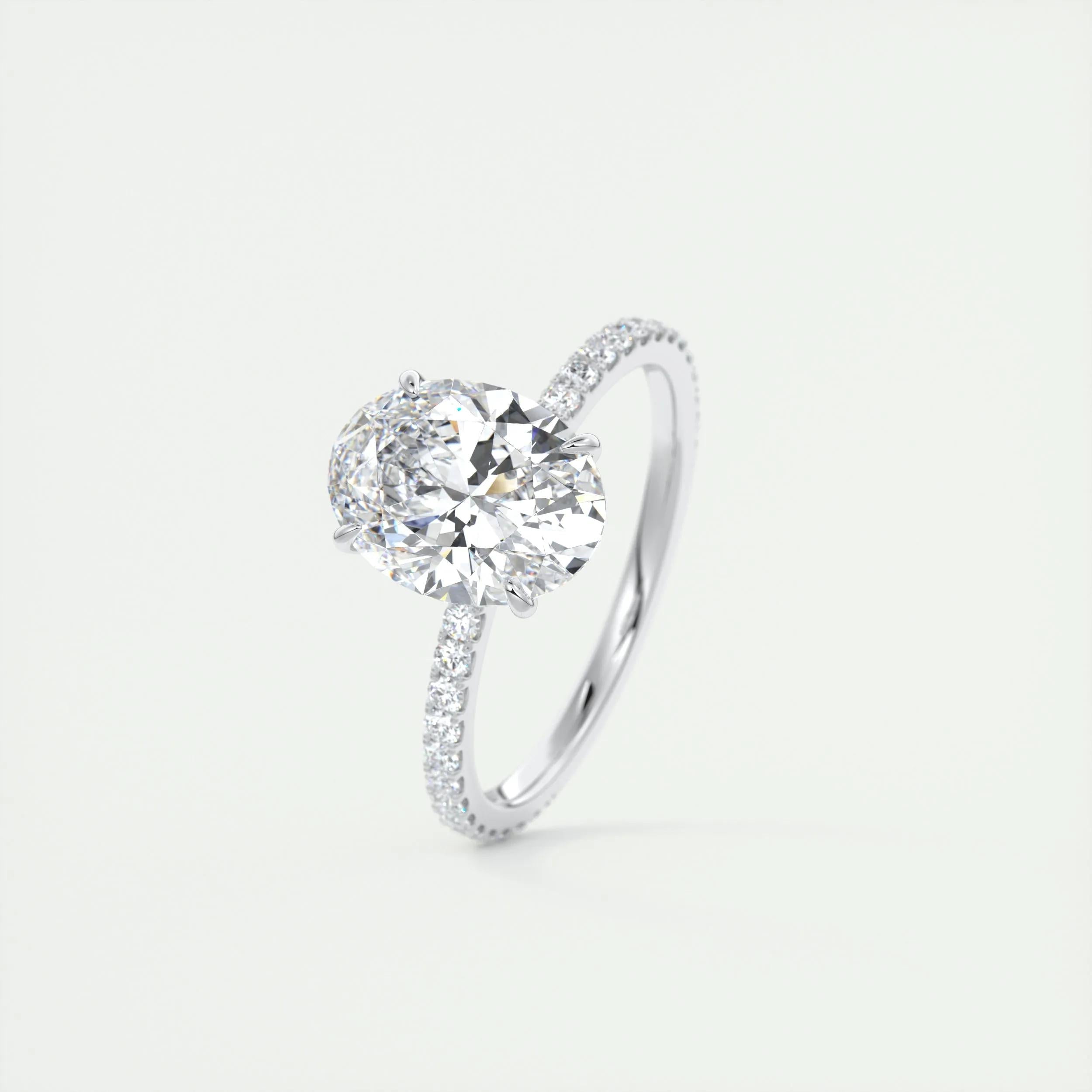 2 CT Oval Solitaire CVD F/VS1 Diamond Engagement Ring 5