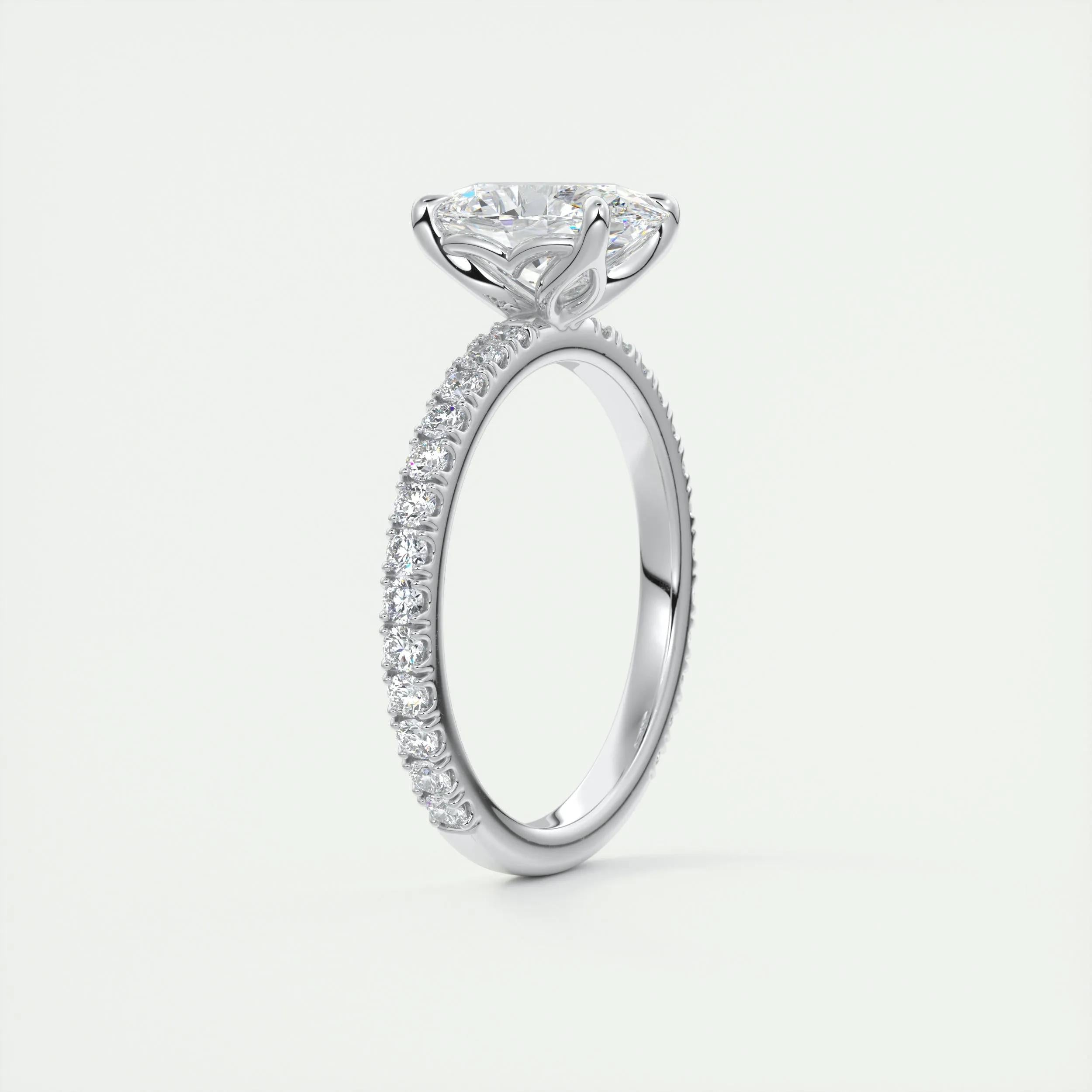 1.5 CT Oval Solitaire CVD F/VS1 Diamond Engagement Ring 6