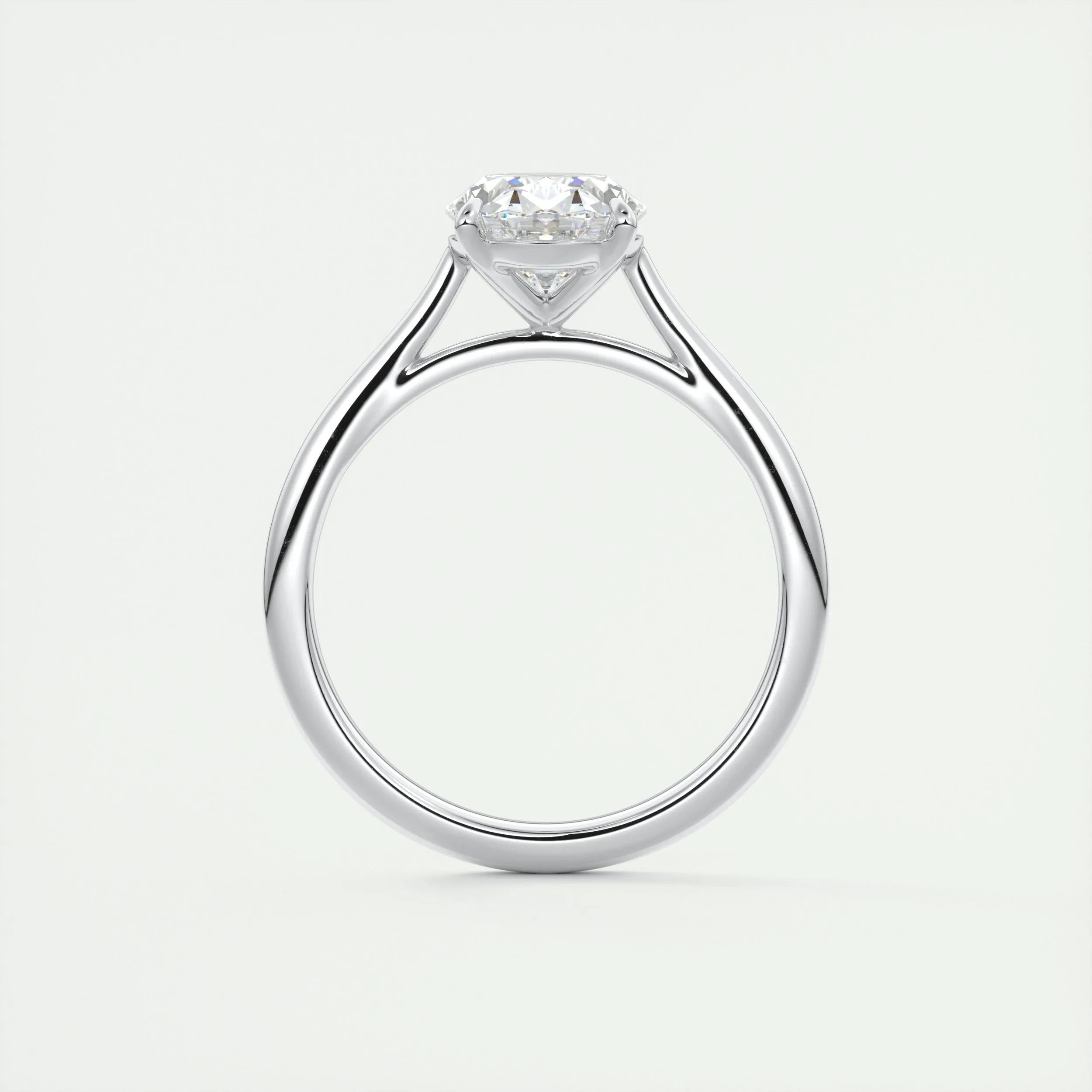 2 CT Oval Solitaire CVD F/VS1 Diamond Engagement Ring 7