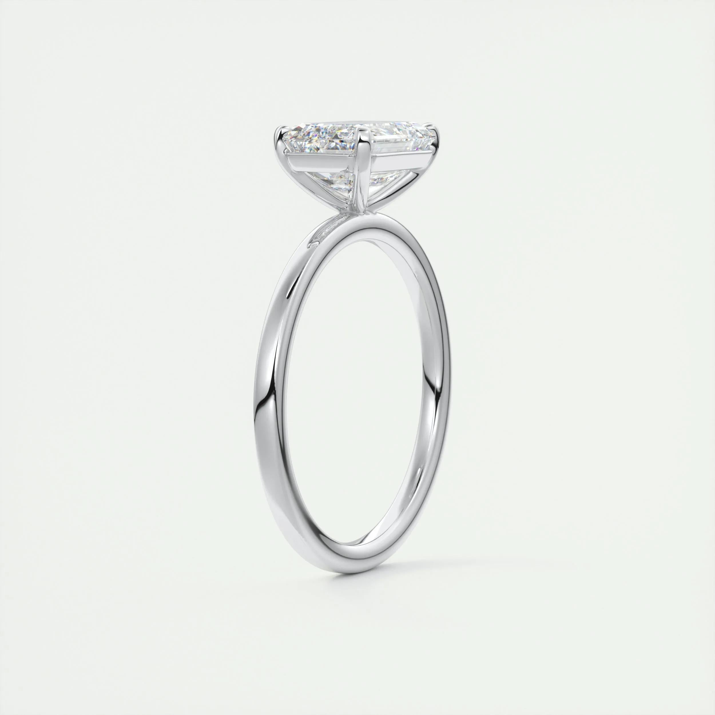 2 CT Emerald Solitaoire CVD F/VS1 Diamond Engagement Ring 7