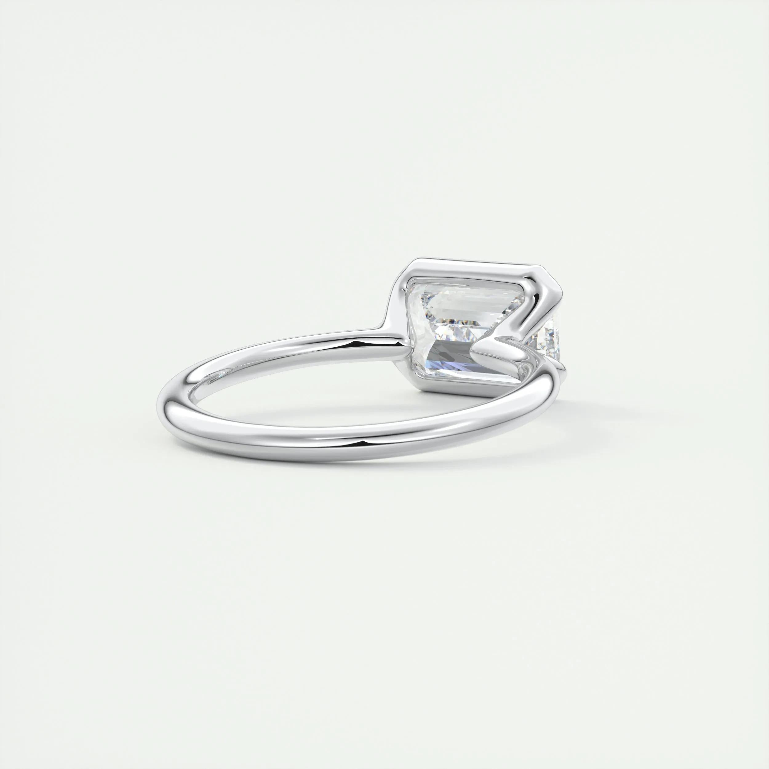 2 CT Emerald Half Bezel CVD F/VS1 Diamond Engagement Ring 4