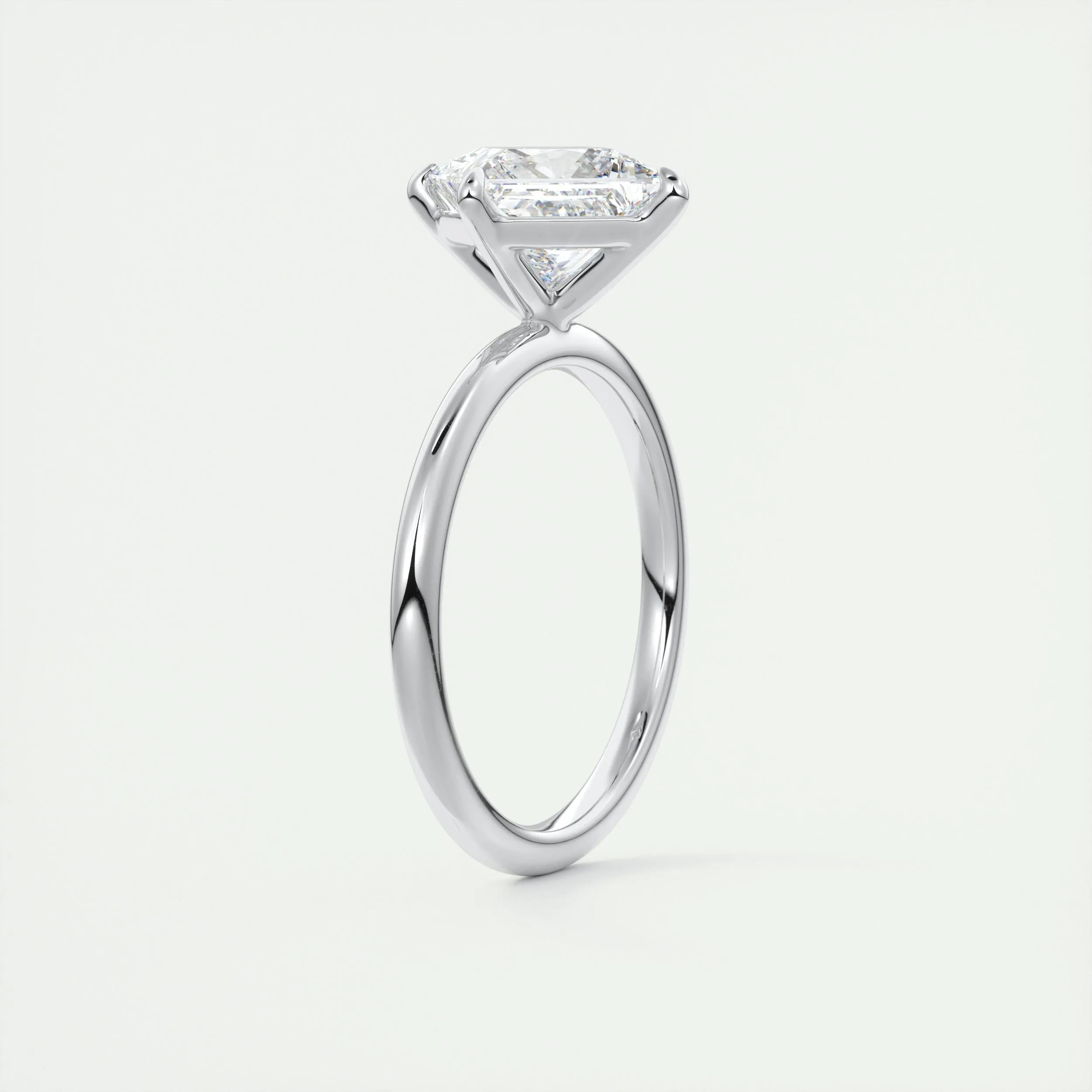 2 CT Princess Solitaire CVD F/VS1 Diamond Engagement Ring 6