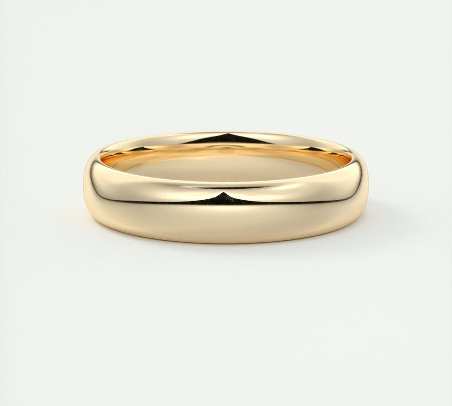 Polished Finish Regular Yellow Gold Men's Band 1