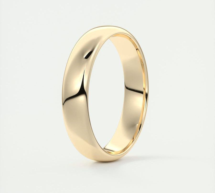 Polished Finish Regular Yellow Gold Men's Band 3