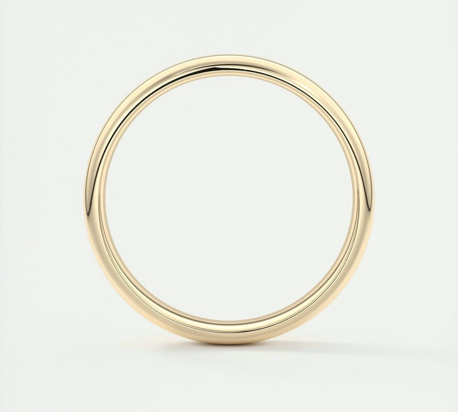 Polished Finish Regular Yellow Gold Men's Band 2