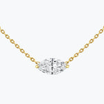 0.25-1.0ct Marquise Cut Solitaire Moissanite Diamond Necklace 2
