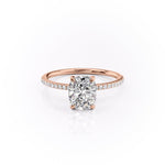 2.0 CT Elongated Cushion Cut Hidden Halo Pave Setting Moissanite Engagement Ring 11