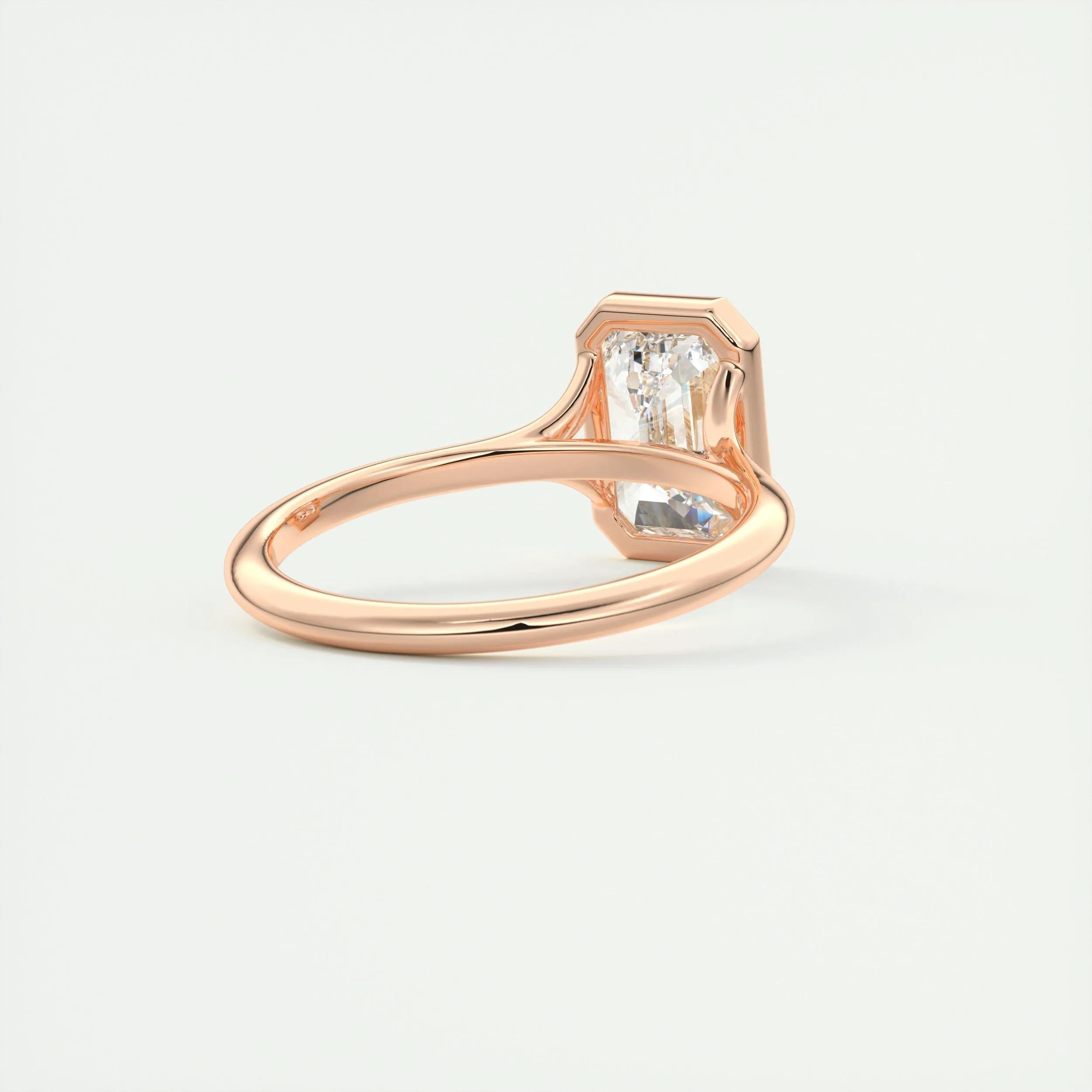 2 CT Emerald Bezel CVD F/VS1 Diamond Engagement Ring 17