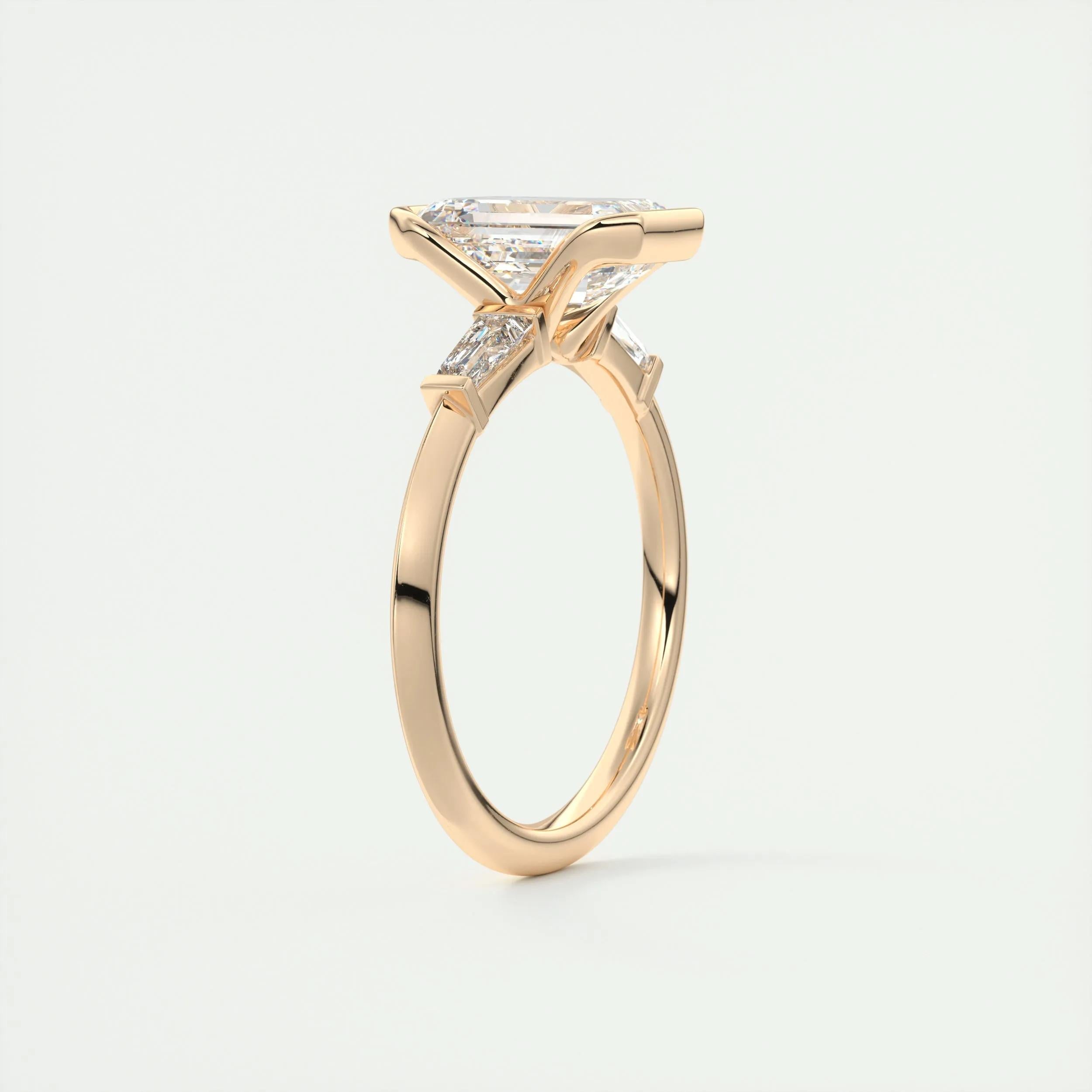 2 CT Emerald Three Stome CVD F/VS1 Diamond Engagement Ring 20