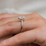 2.35 CT Pear Solitaire Moissanite Engagement Ring 4