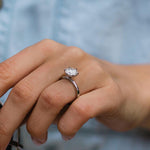 2.10 CT Rose Round Solitaire Moissanite Engagement Ring 6