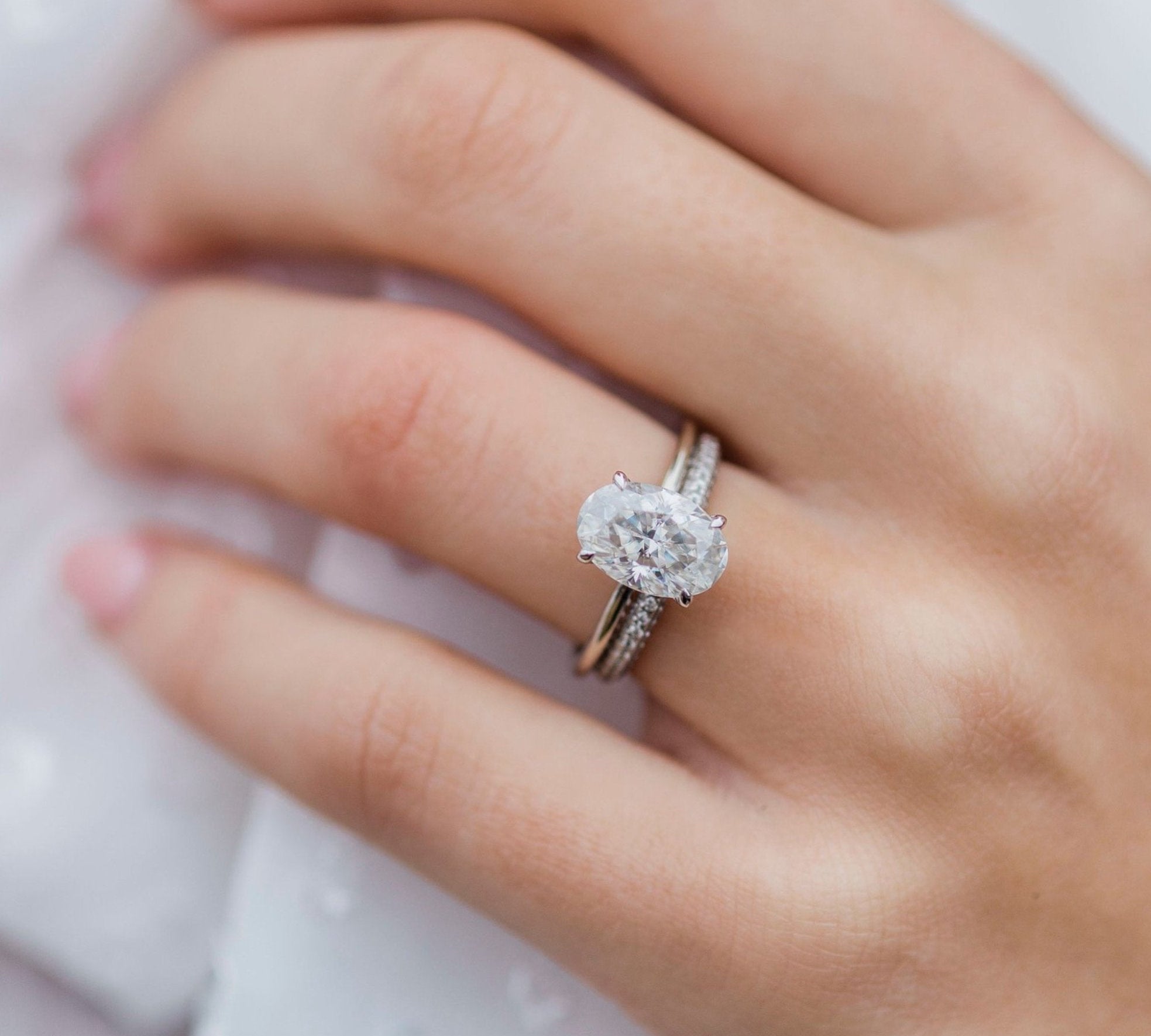 2.70 CT Oval Solitaire Moissanite Engagement Ring 1