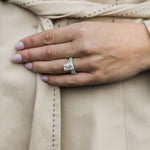 3.70 CT Radiant Solitaire Moissanite Engagement Ring 2