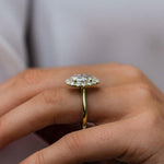 3.80 CT Oval Cut Halo Style Moissanite Engagement Ring 5