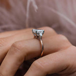 2.20 CT Cushion Three Stone Moissanite Engagement Ring 4