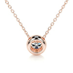 1.0 CT Round Bezel Solitaire CVD F/VS Diamond Necklace 13