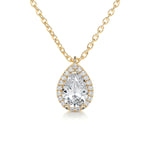 1.50 CT Pear Halo CVD F/VS Diamond Necklace 5